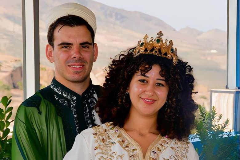 Coppia durante la festa marocchina
